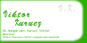 viktor kurucz business card